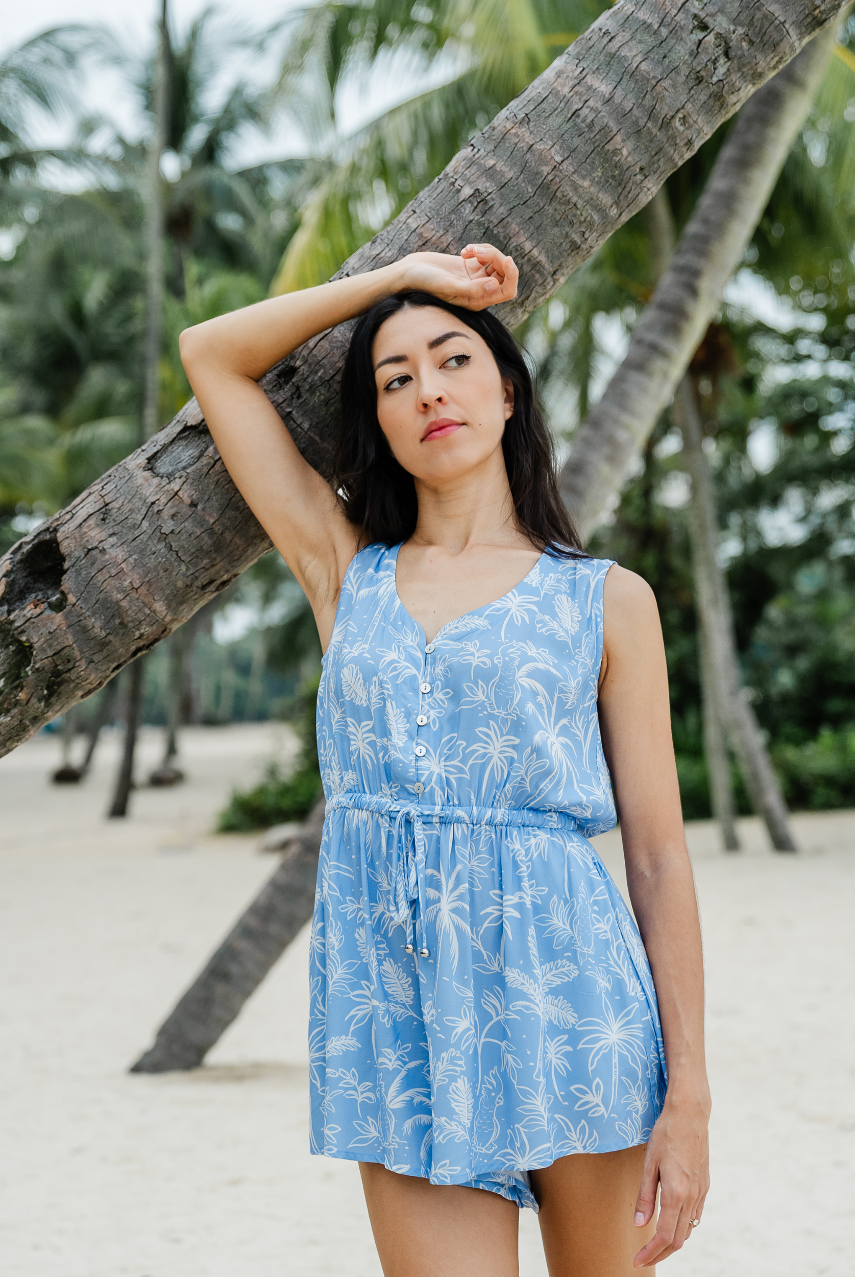 ESTL Lottie Playsuit in Sentosa Print