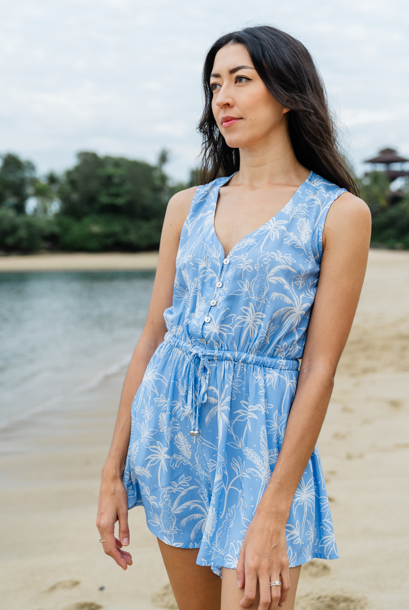 ESTL Lottie Playsuit in Sentosa Print