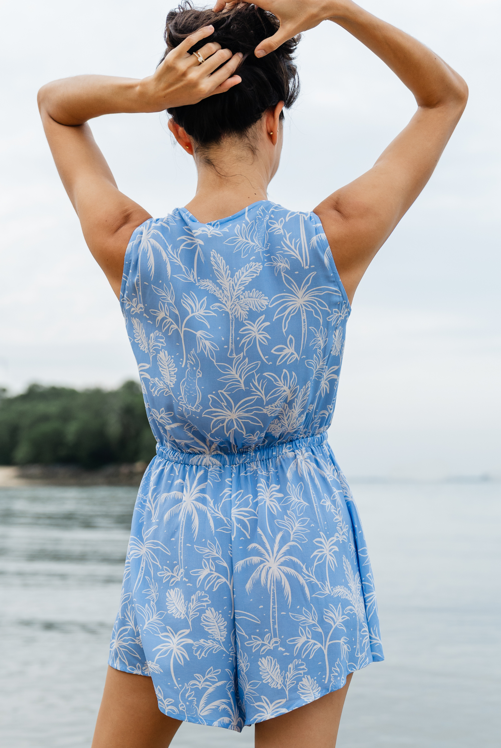 ESTL Lottie Playsuit in Sentosa Print