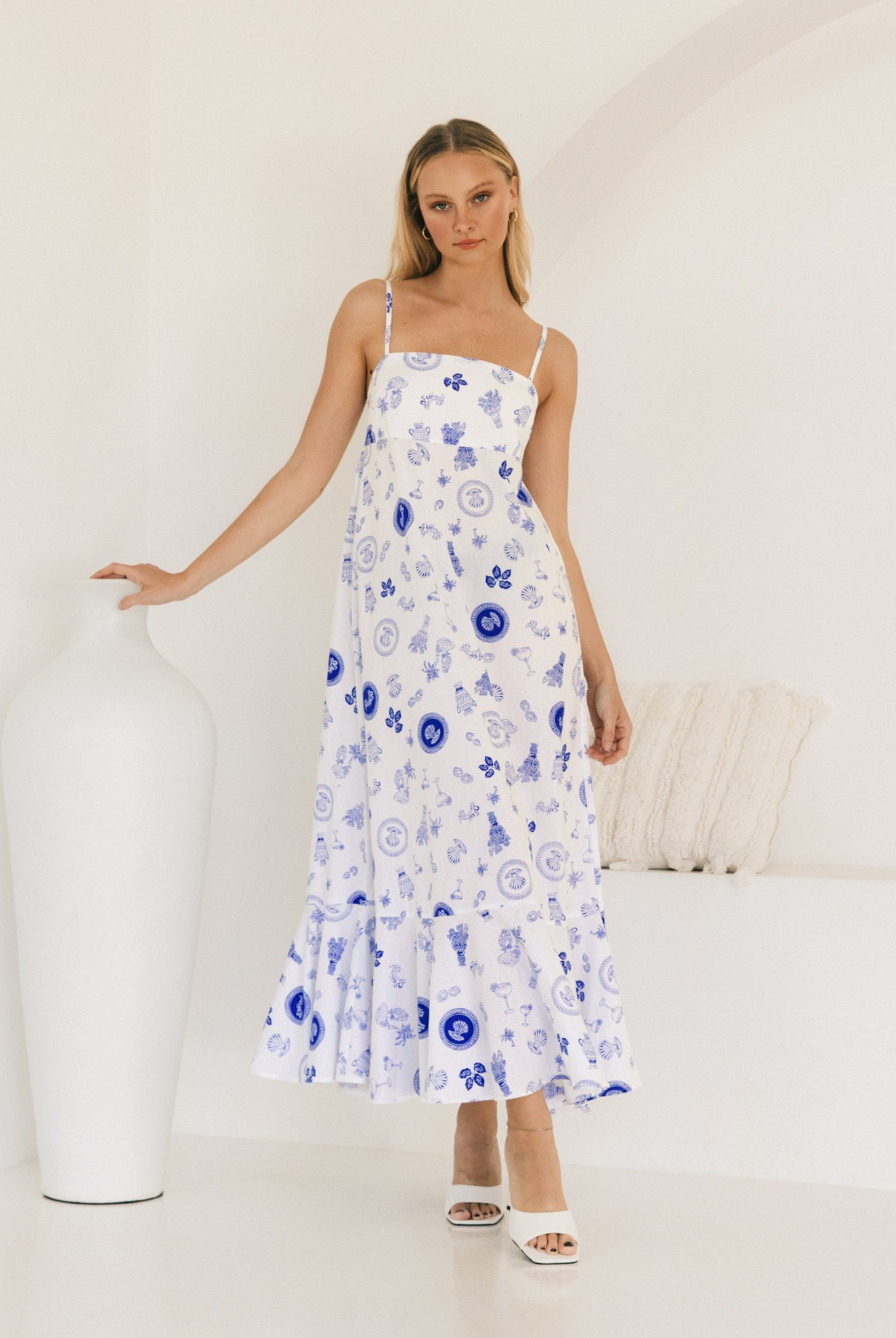 Model wearing the Messina Maxi Dress from Paper Heart