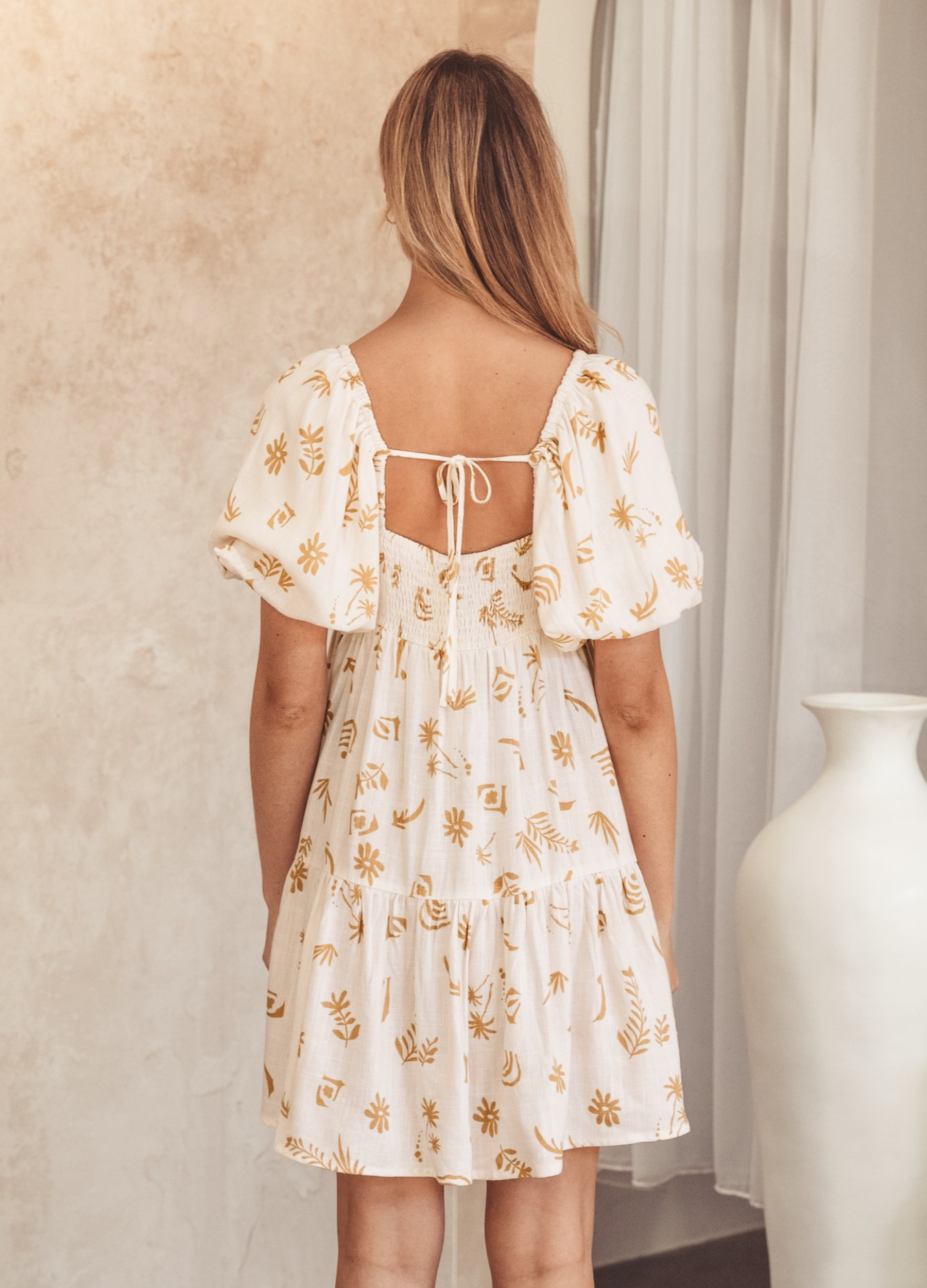 Model wearing Margot Mini Dress from Paper Heart