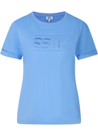 Cornflower blue Tshirt with embroidered logo design from ESTL