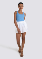Sammy Linen Shorts in White