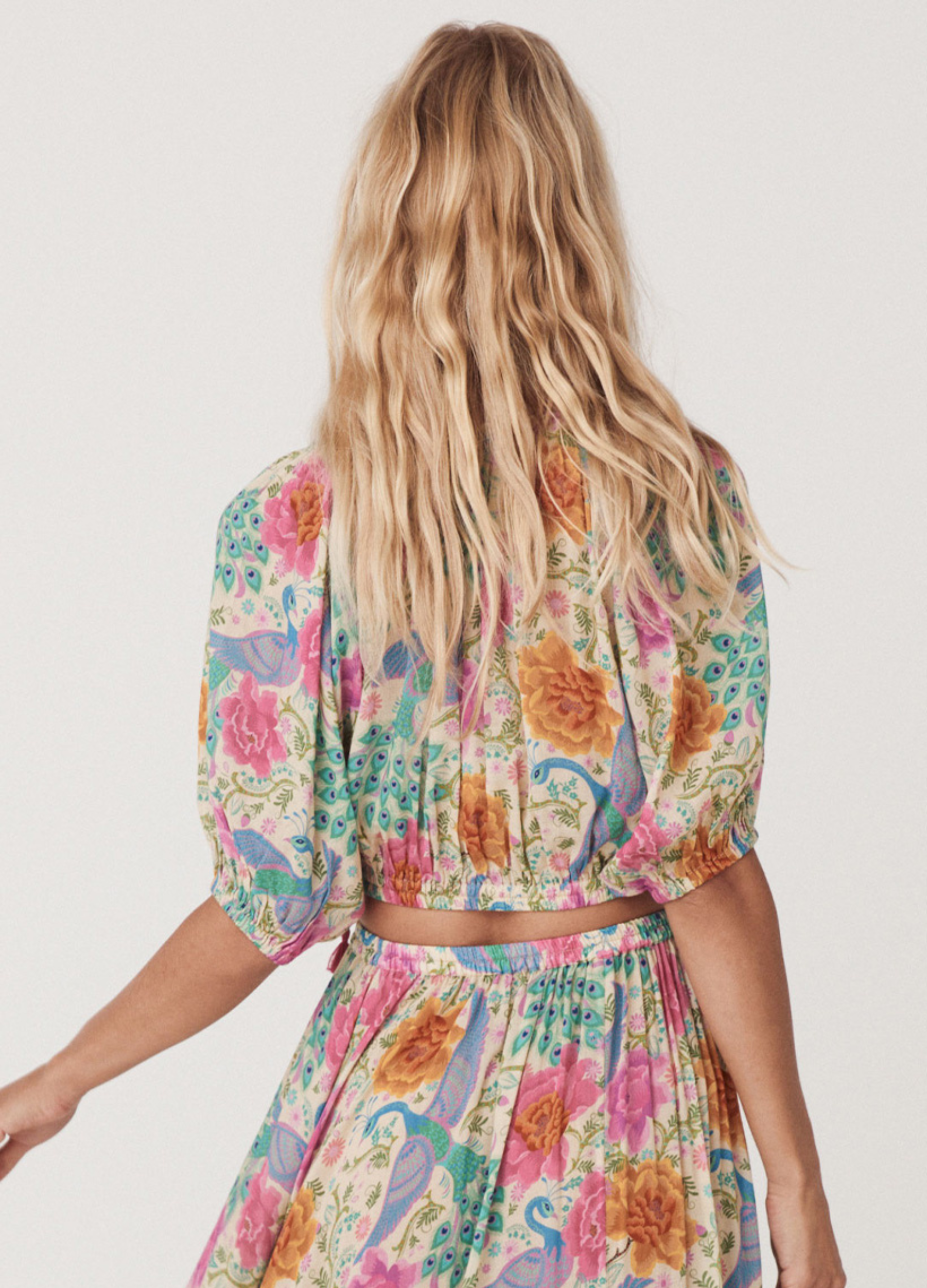 Spell Boheme Cropped Blouse in Spring