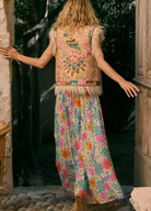 Spell Boheme Printed Maxi Skirt with elasticated waistband