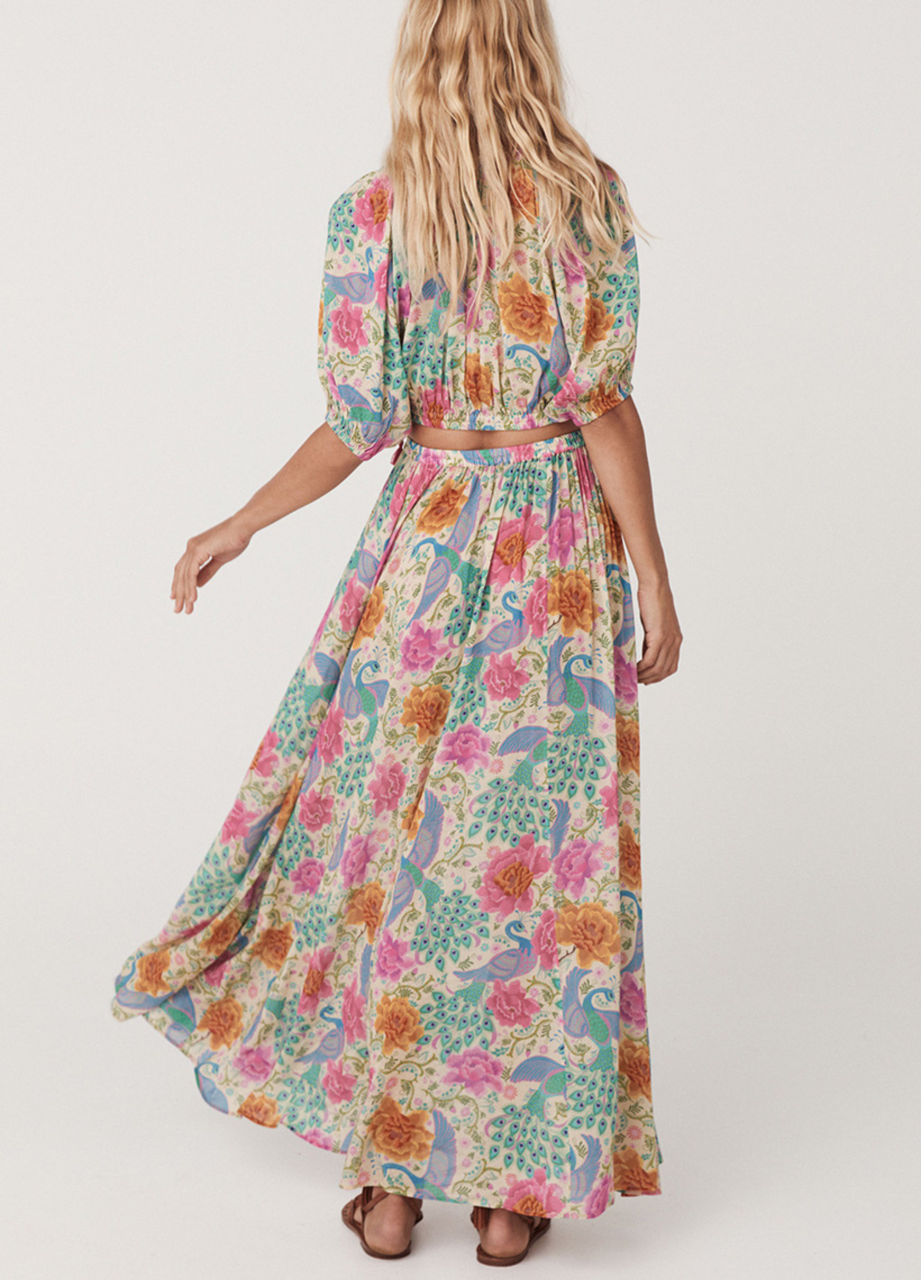 Spell Boheme Printed Maxi Skirt with elasticated waistband