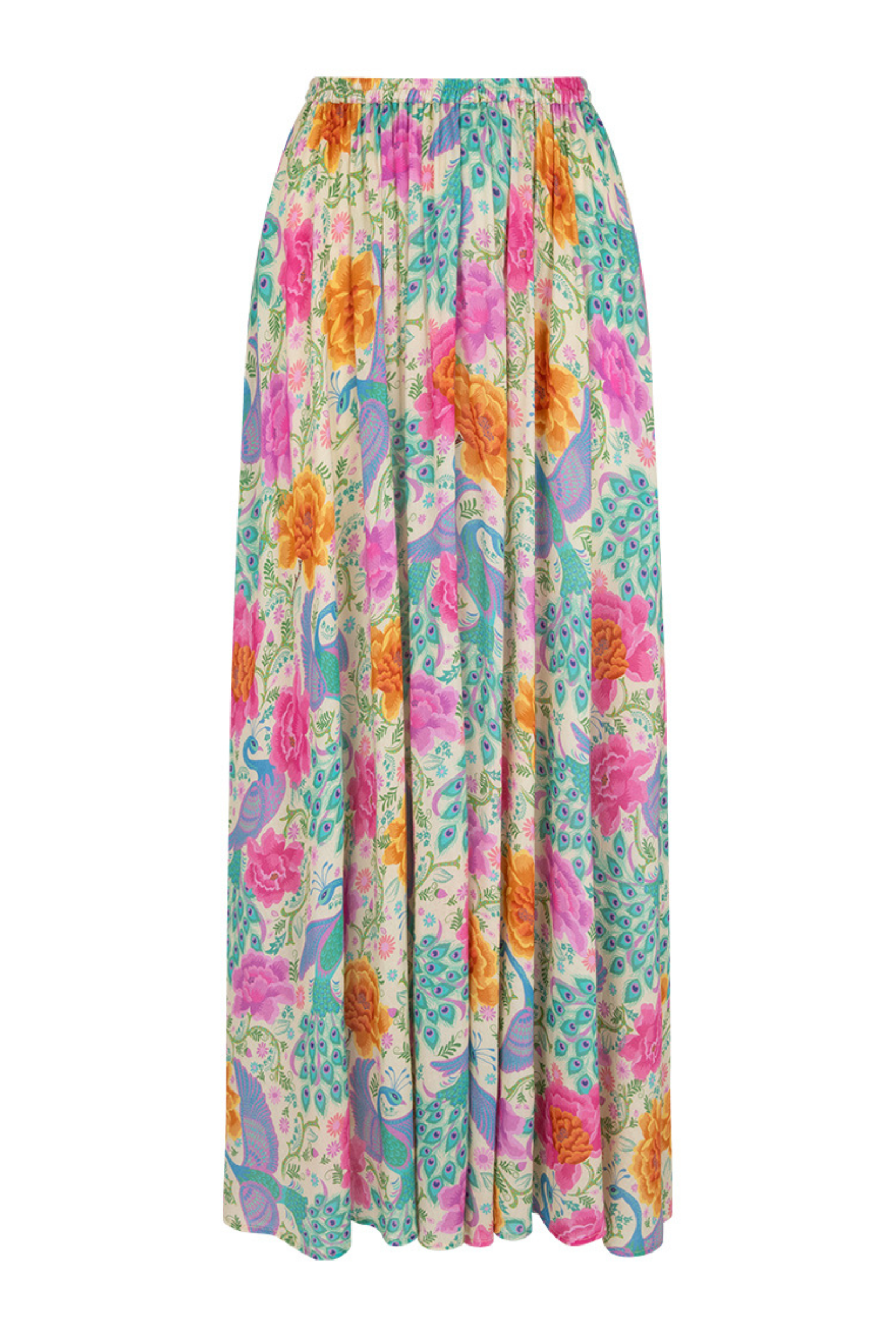 Spell Boheme Printed Maxi Skirt with elasticated waistband