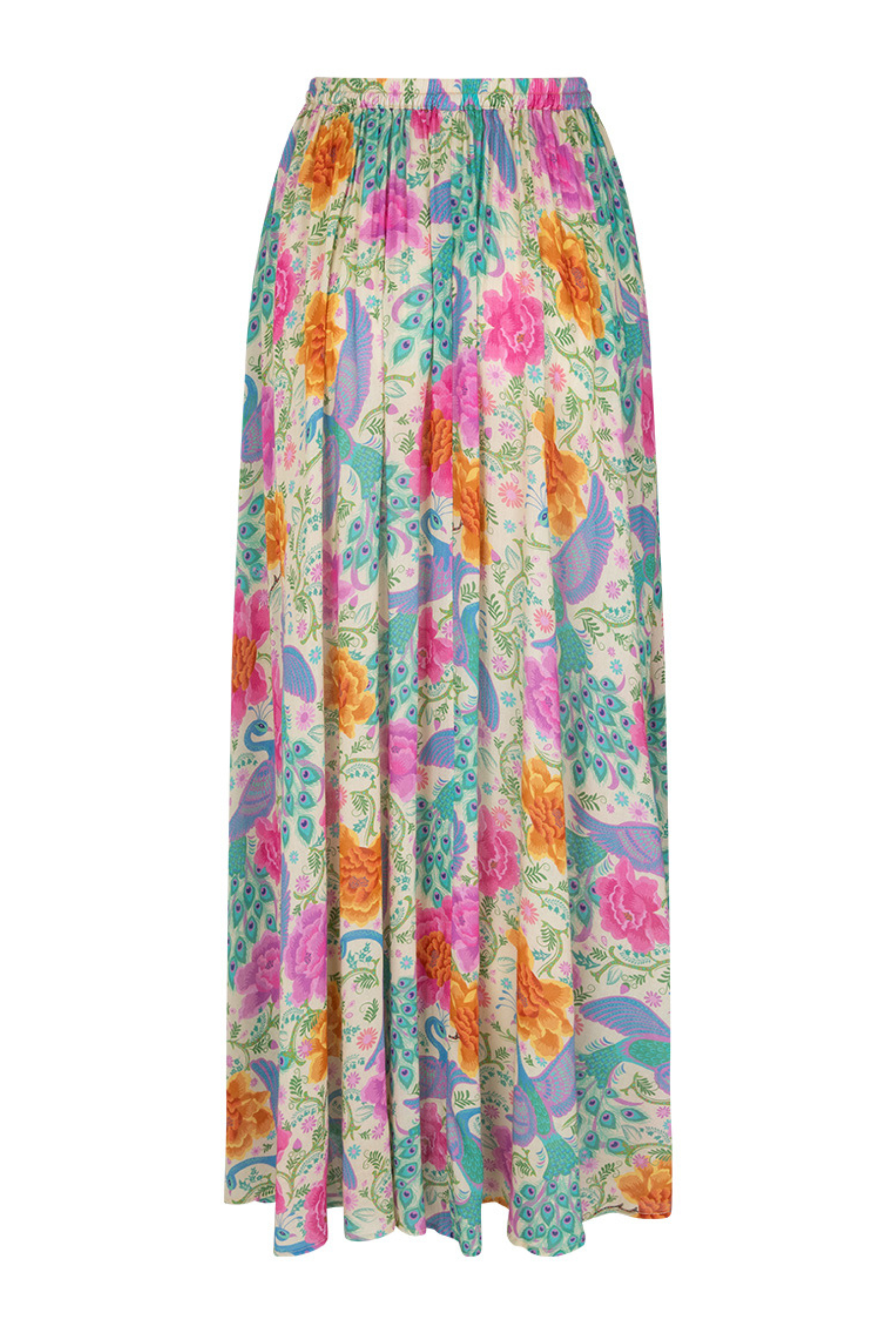 Spell Boheme Printed Maxi Skirt with elasticated waistband
