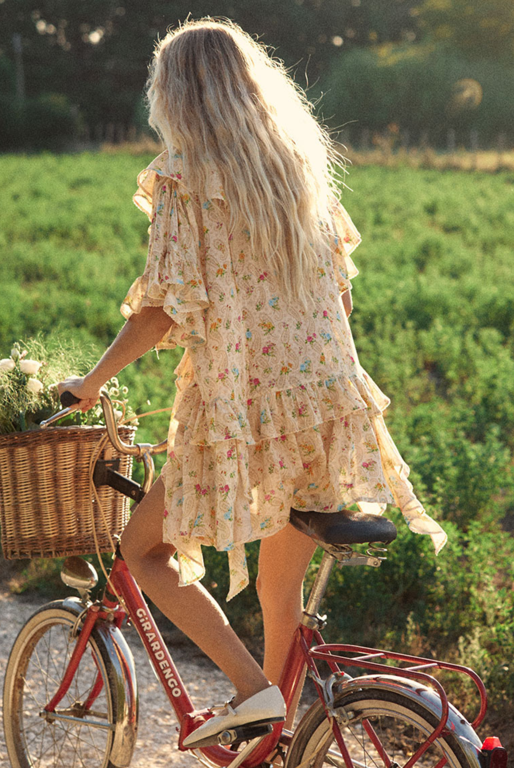 Fleur Flutter Sleeve Mini Dress by Spell in Macaroon