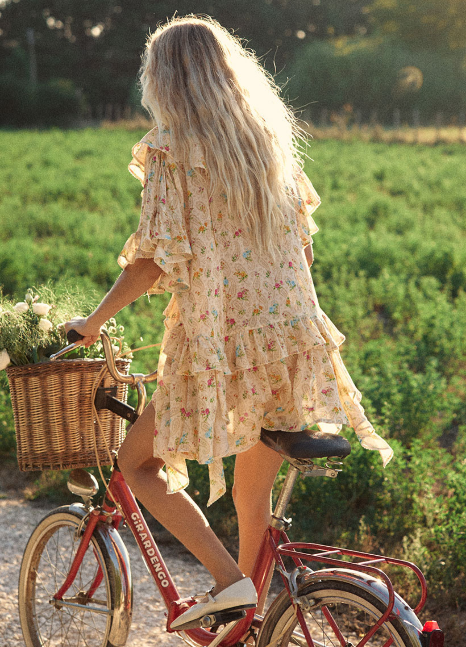 Fleur Flutter Sleeve Mini Dress by Spell in Macaroon