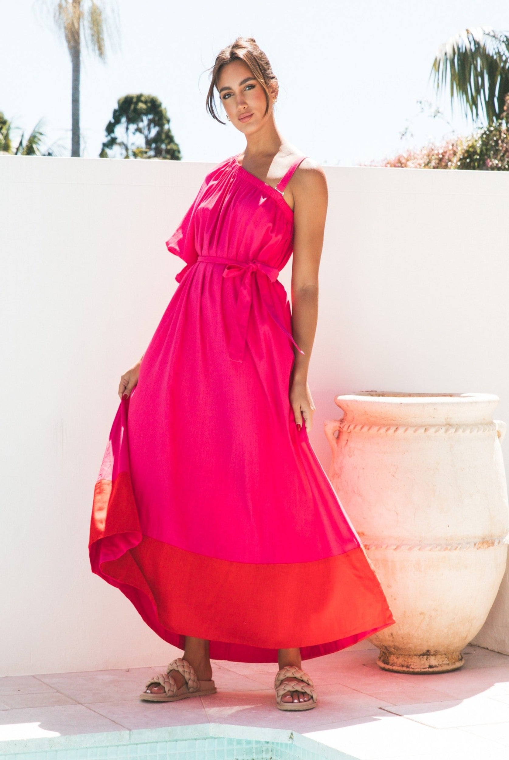 Colour block maxi dress from Label of Love