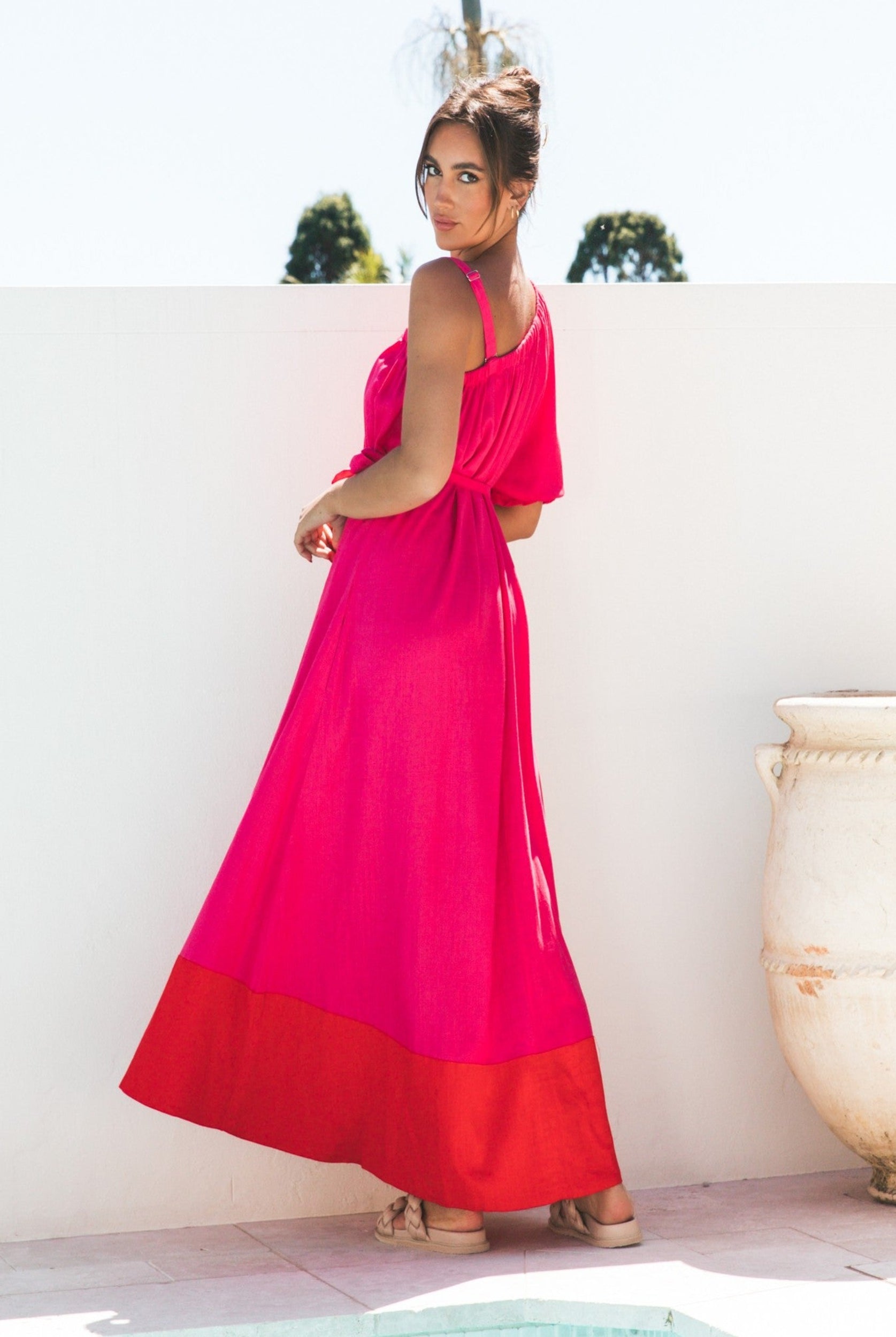Colour block maxi dress from Label of Love