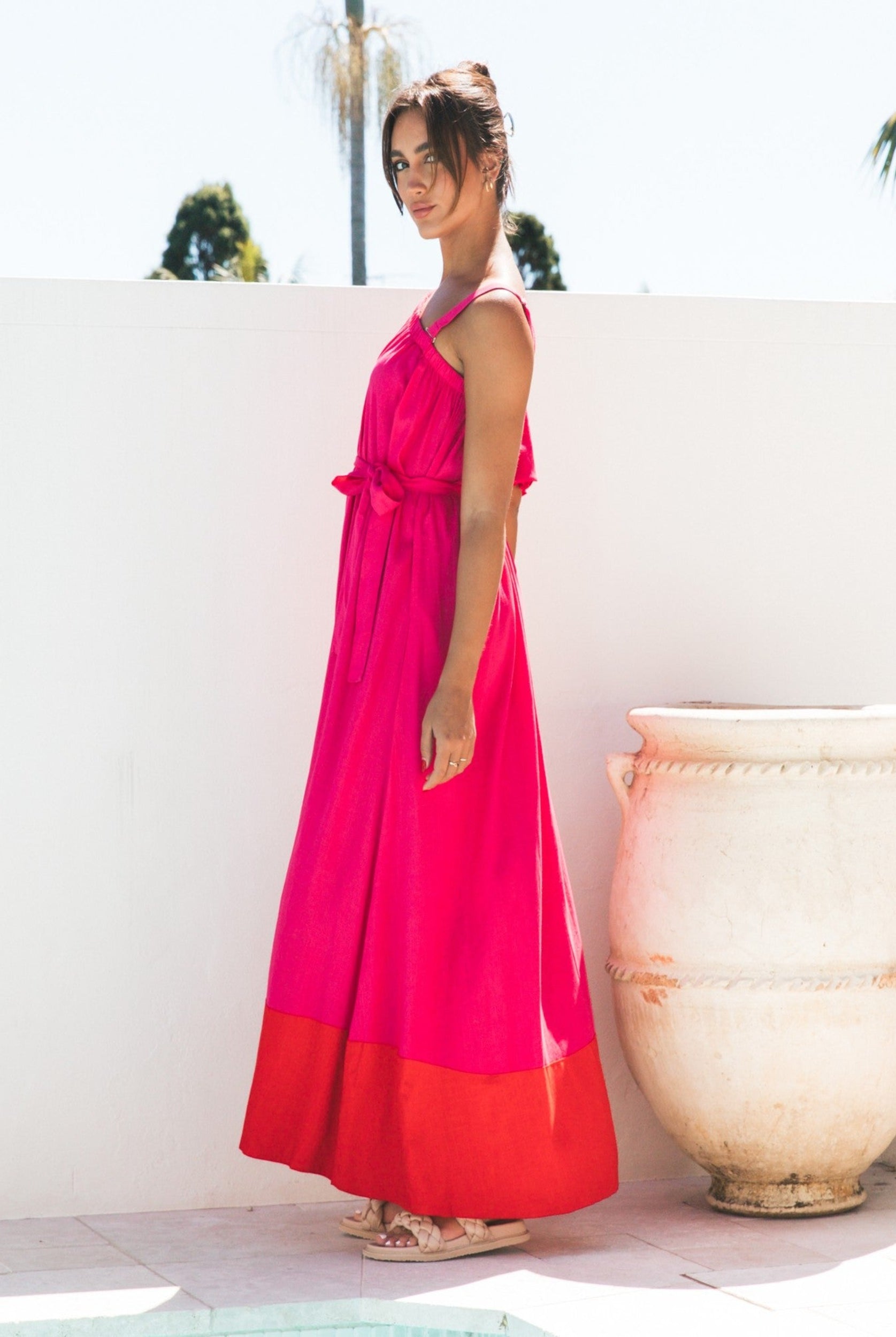Colour block maxi dress from Label of Love