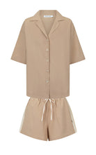 Mocha coloured lounge set from Araminta James