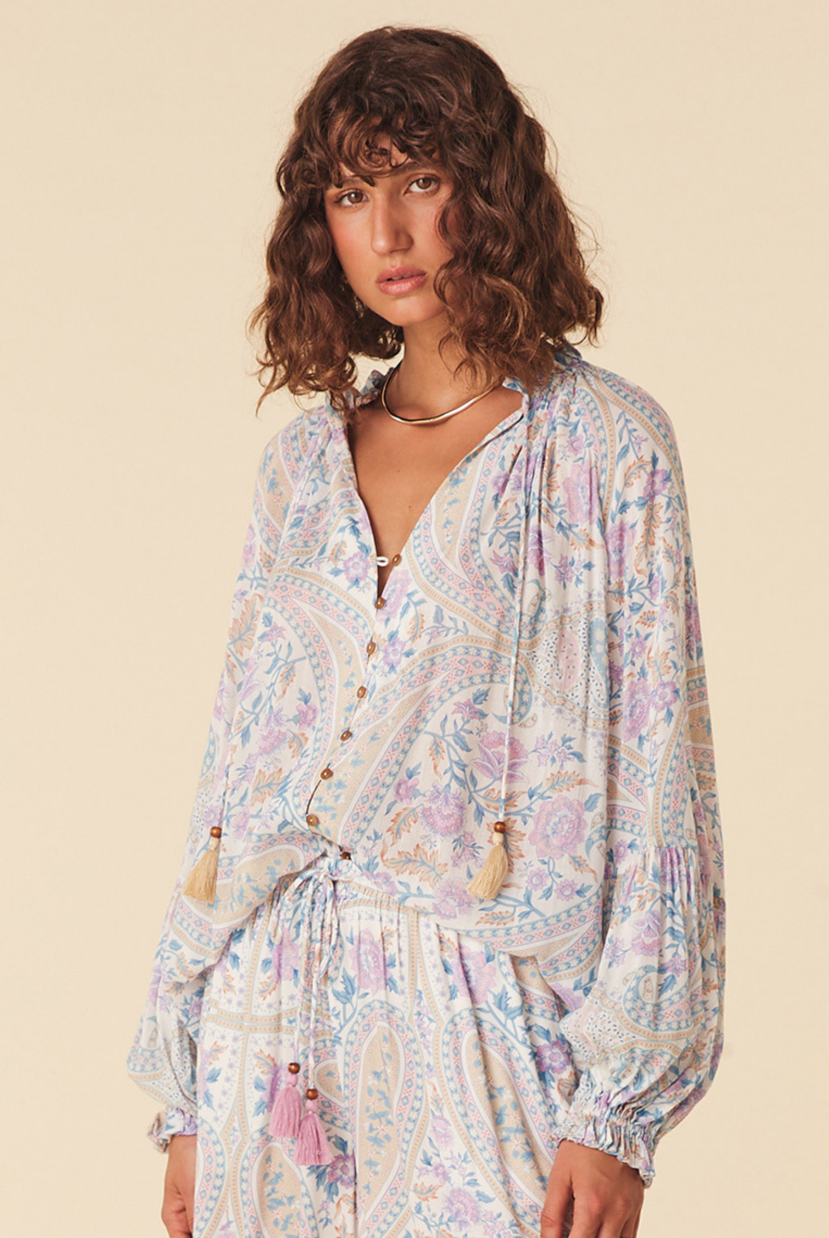 Spell Belladonna Blouse in Light Pastel