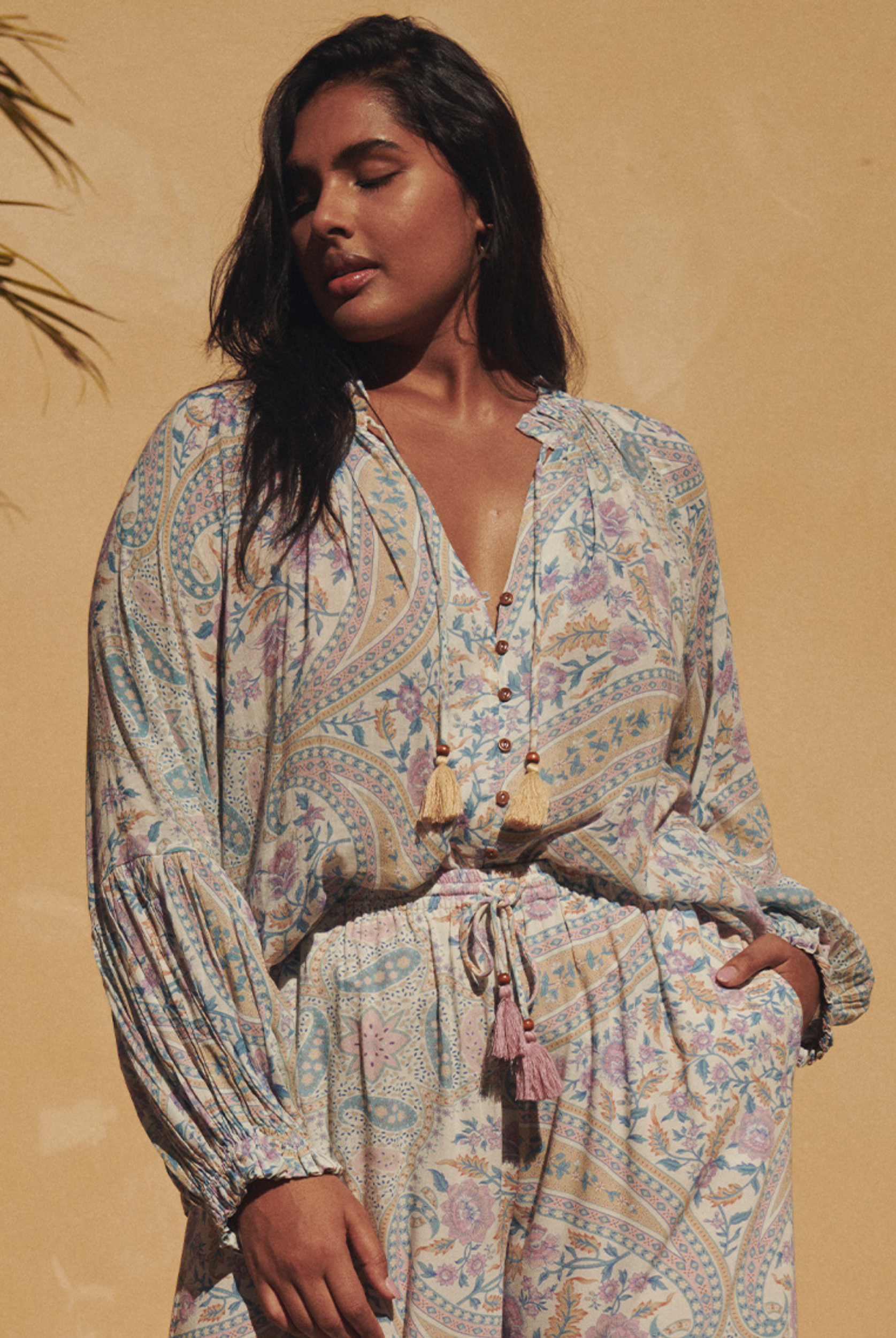 Spell Belladonna Blouse in Light Pastel