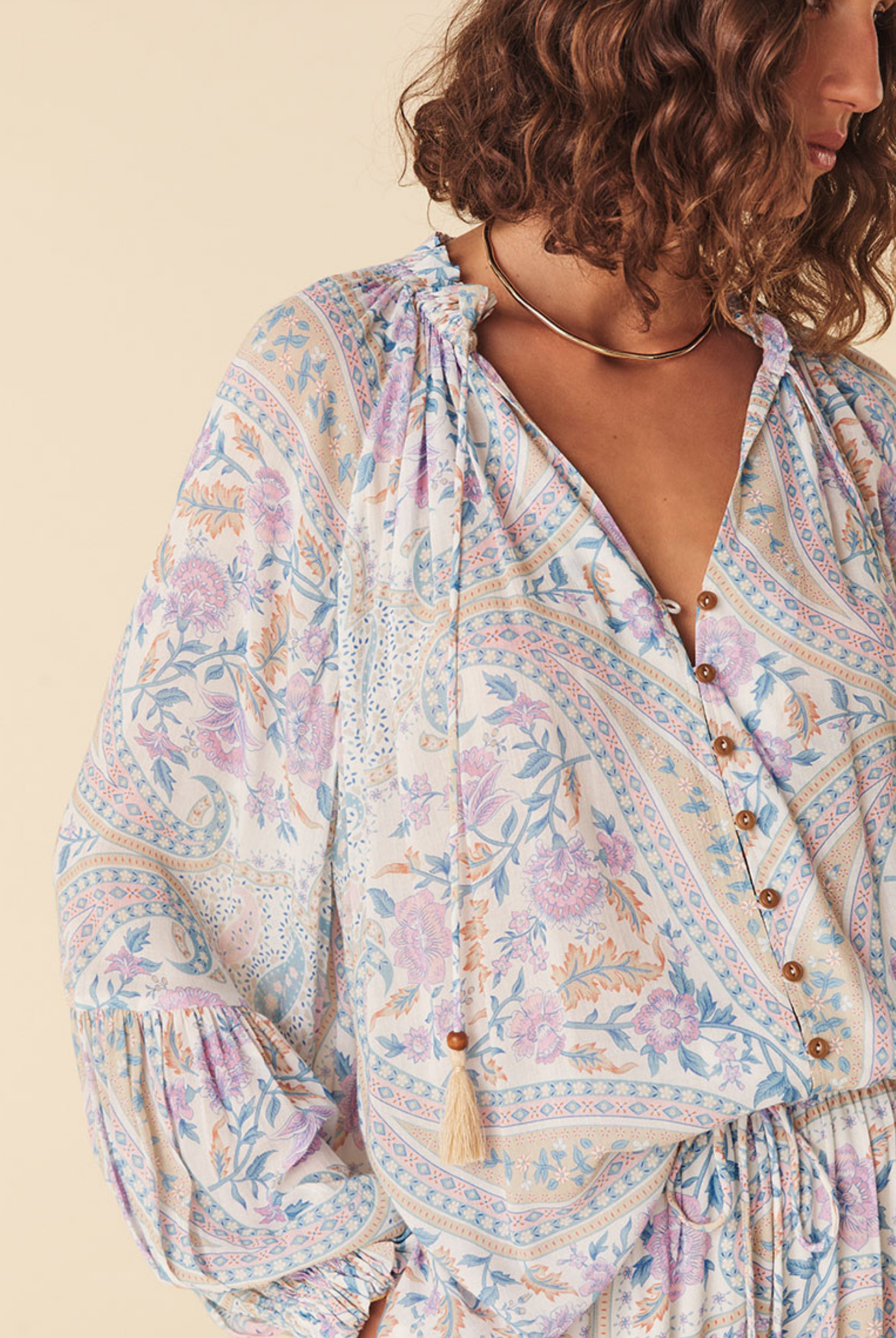 Spell Belladonna Blouse in Light Pastel