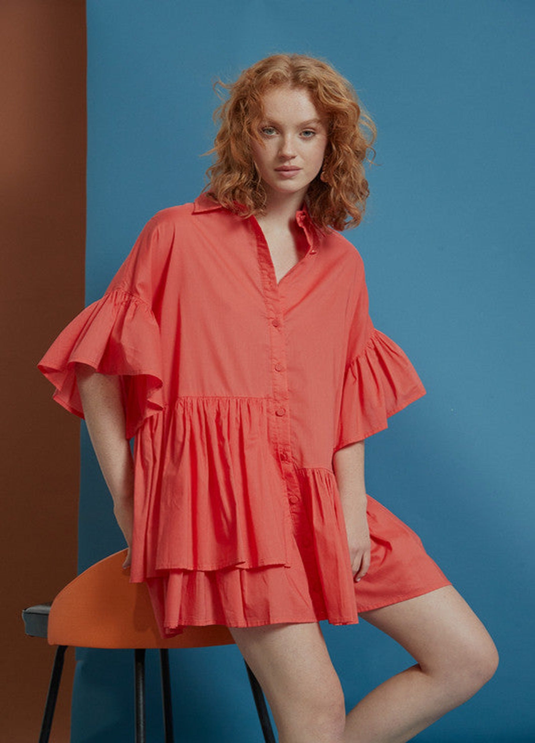 Genoa Dress in Rhubarb