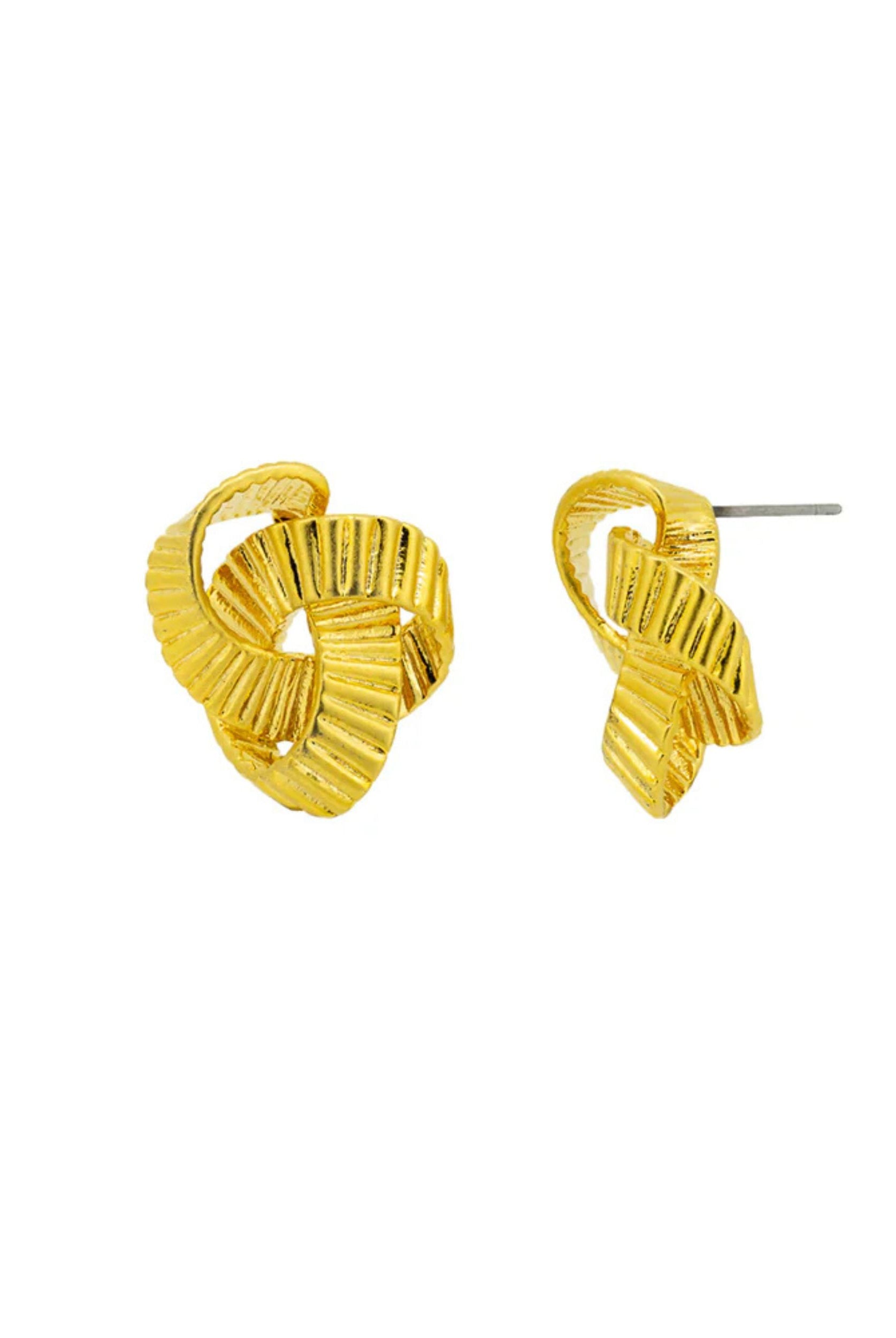Aviva Earrings in Gold from Jolie & Deen