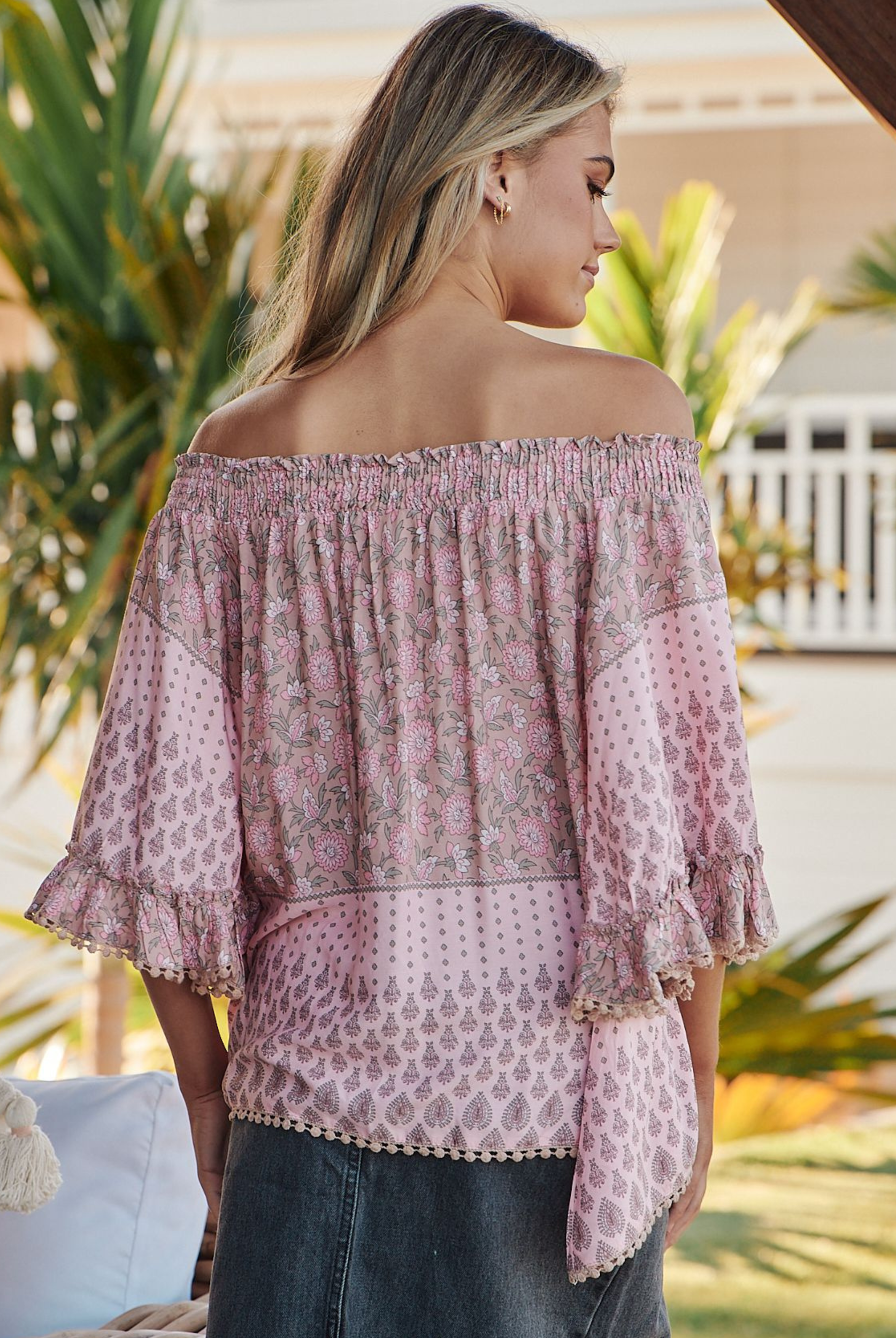 JAASE Clover print top in rosabella print