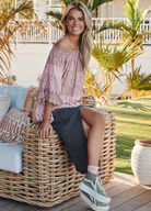 JAASE Clover print top in rosabella print