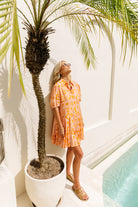 Short sleeve printed mini dress from ESTL