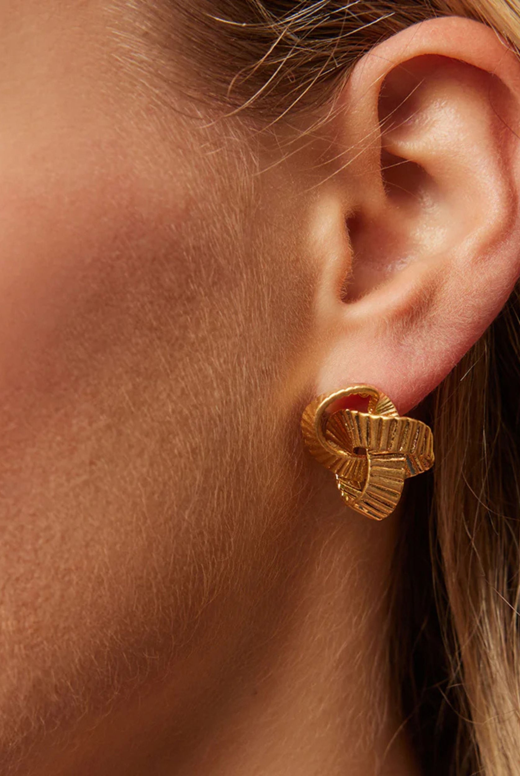 Aviva Earrings in Gold from Jolie & Deen