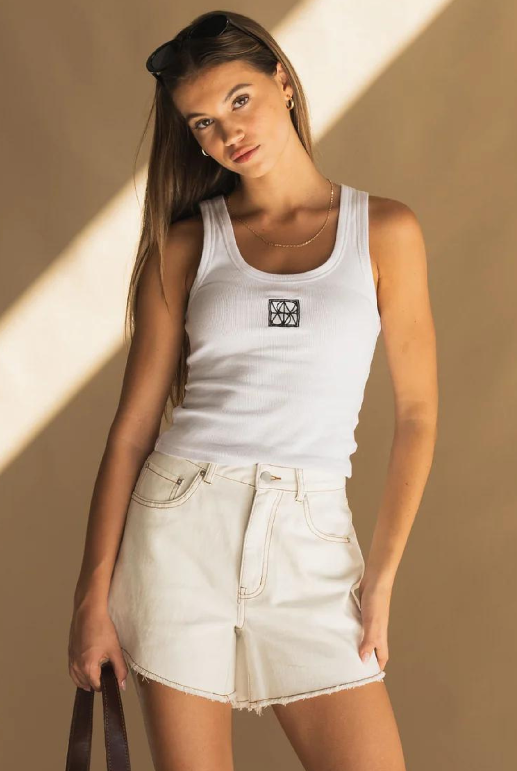 Araminta James Classic Tank in Snow white