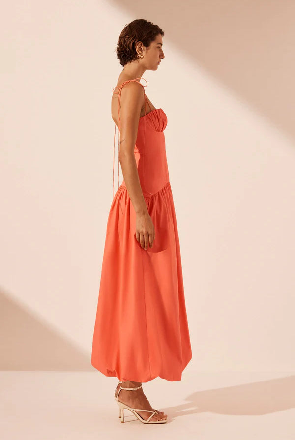 Coral Bubble Hem Midi Dress from Shona Joy