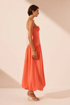 Coral Bubble Hem Midi Dress from Shona Joy