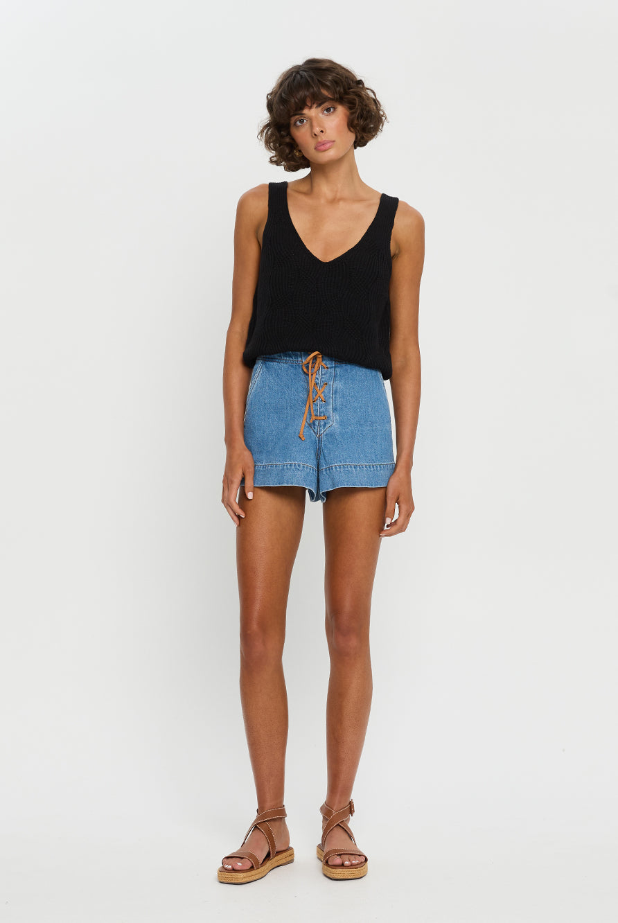 Black knitted cami from Kivari