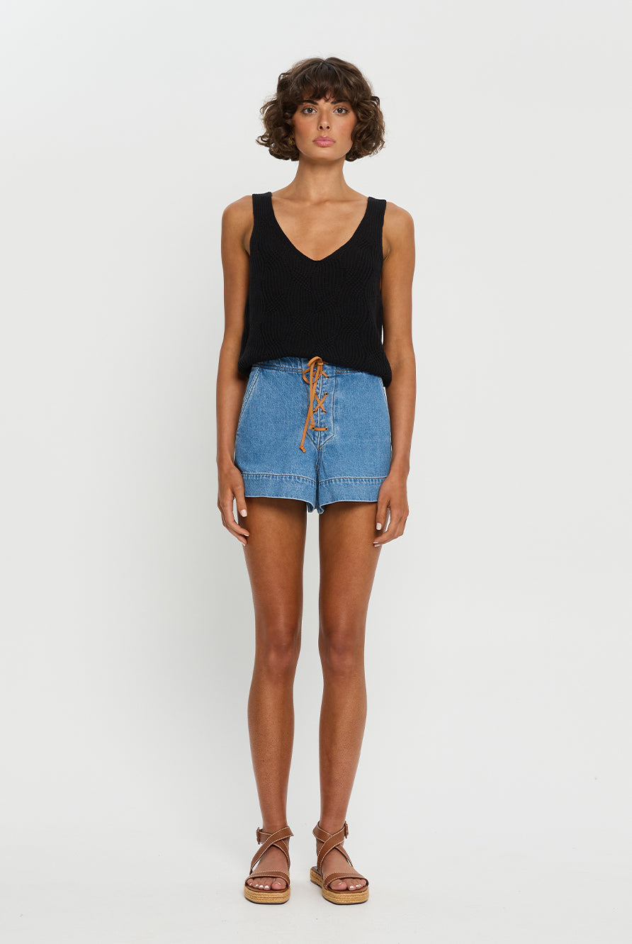 Black knitted cami from Kivari