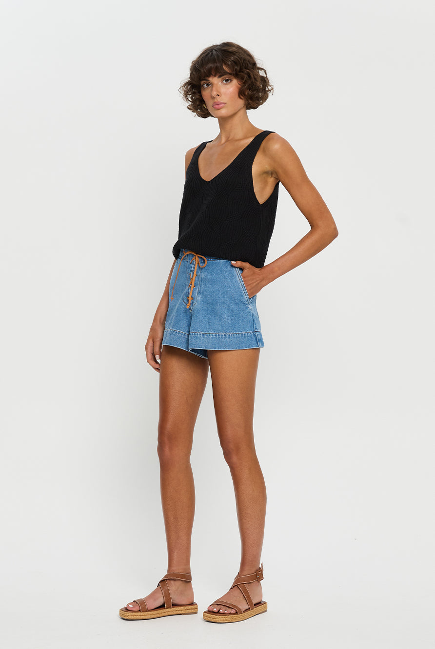 Black knitted cami from Kivari