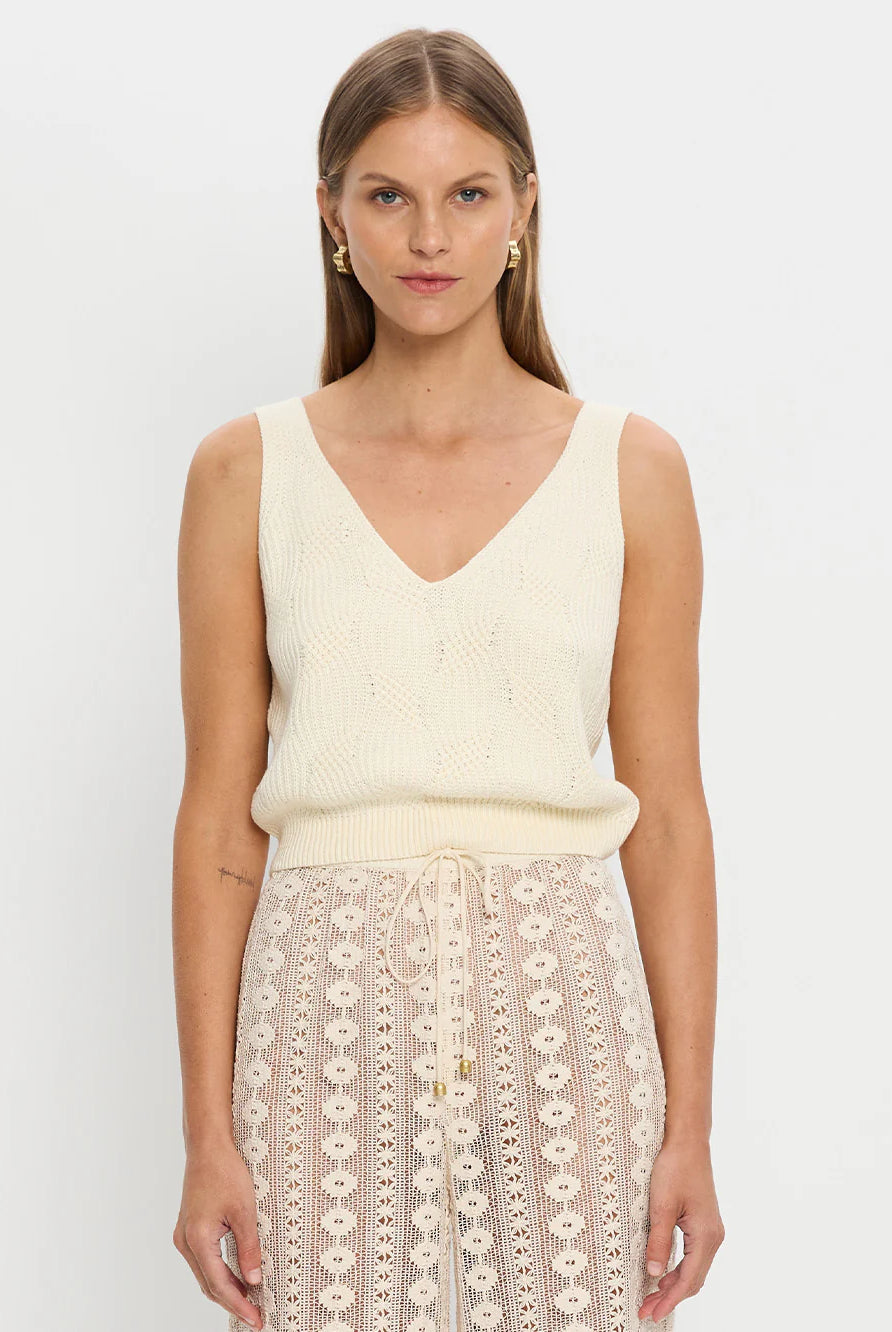 Cream knitted cami from Australian brand Kivari