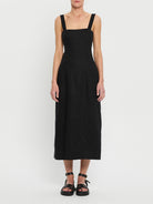 Black midi dress with tie back  from Kivari