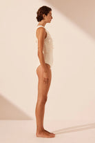 Shona Joy Beau Bodysuit in Rice