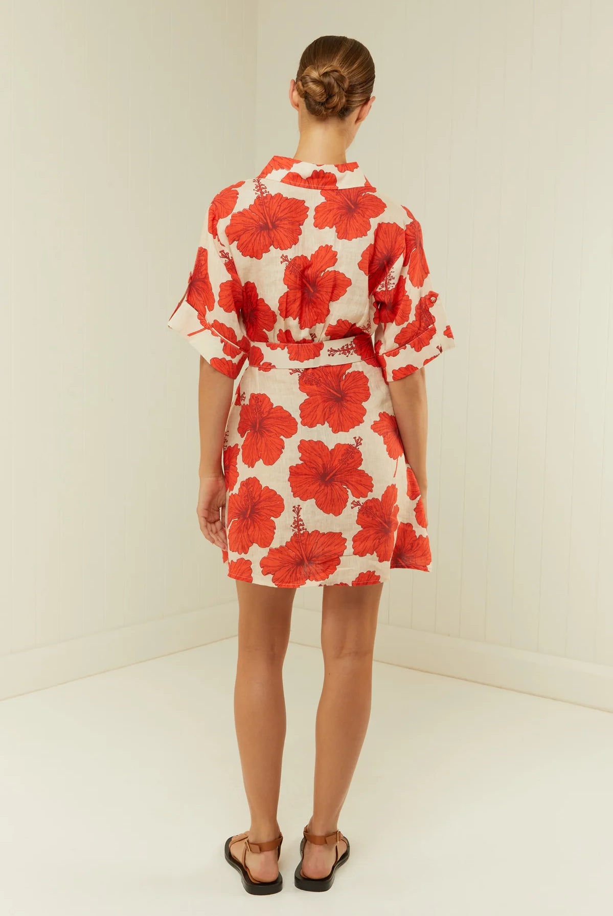 Red Hibiscus Shirt Dress from Palm Noosa