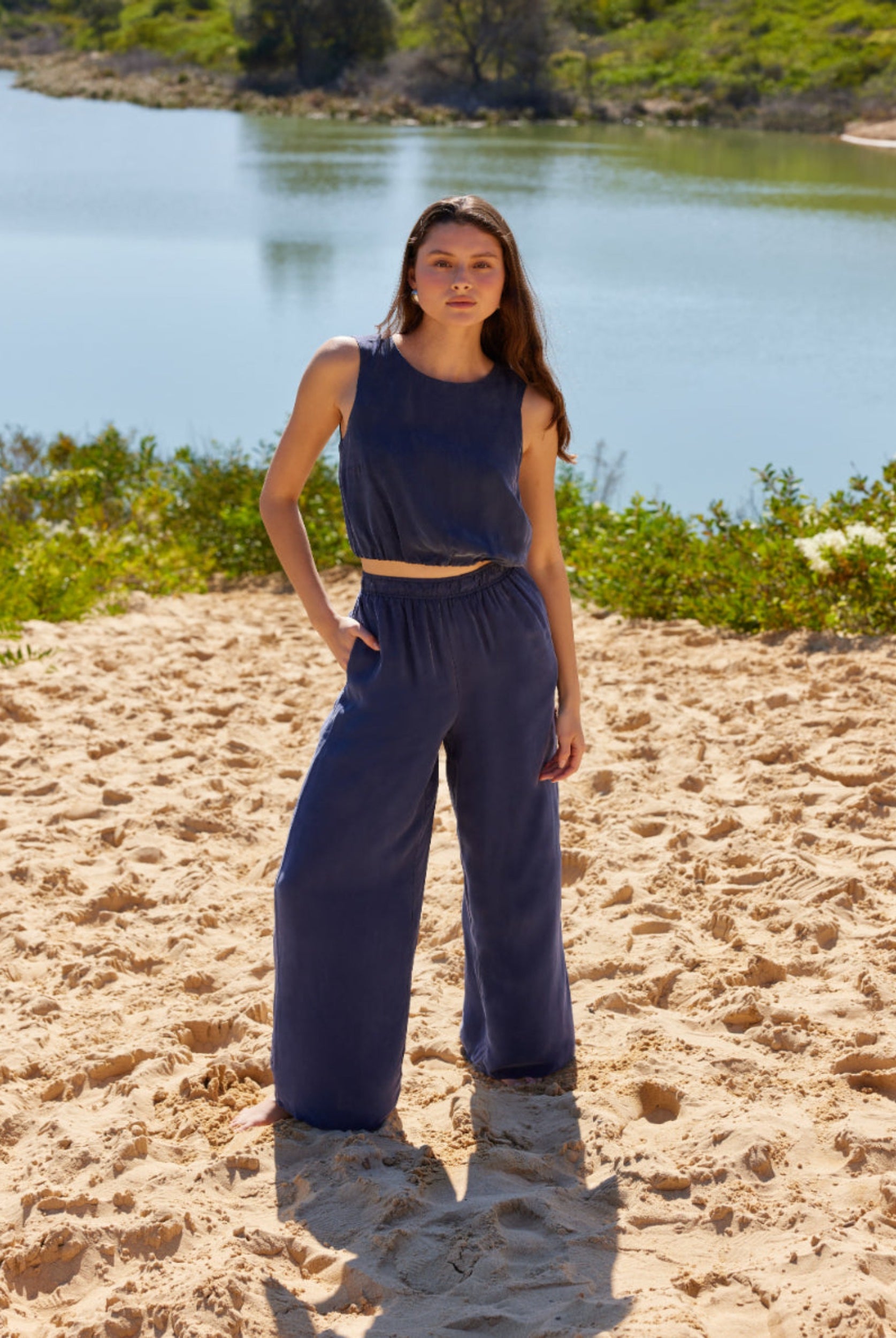 Cropped Cupro Top from Staple the Label