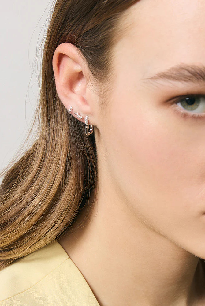 Carmella silver sleepers from Jolie & Deen