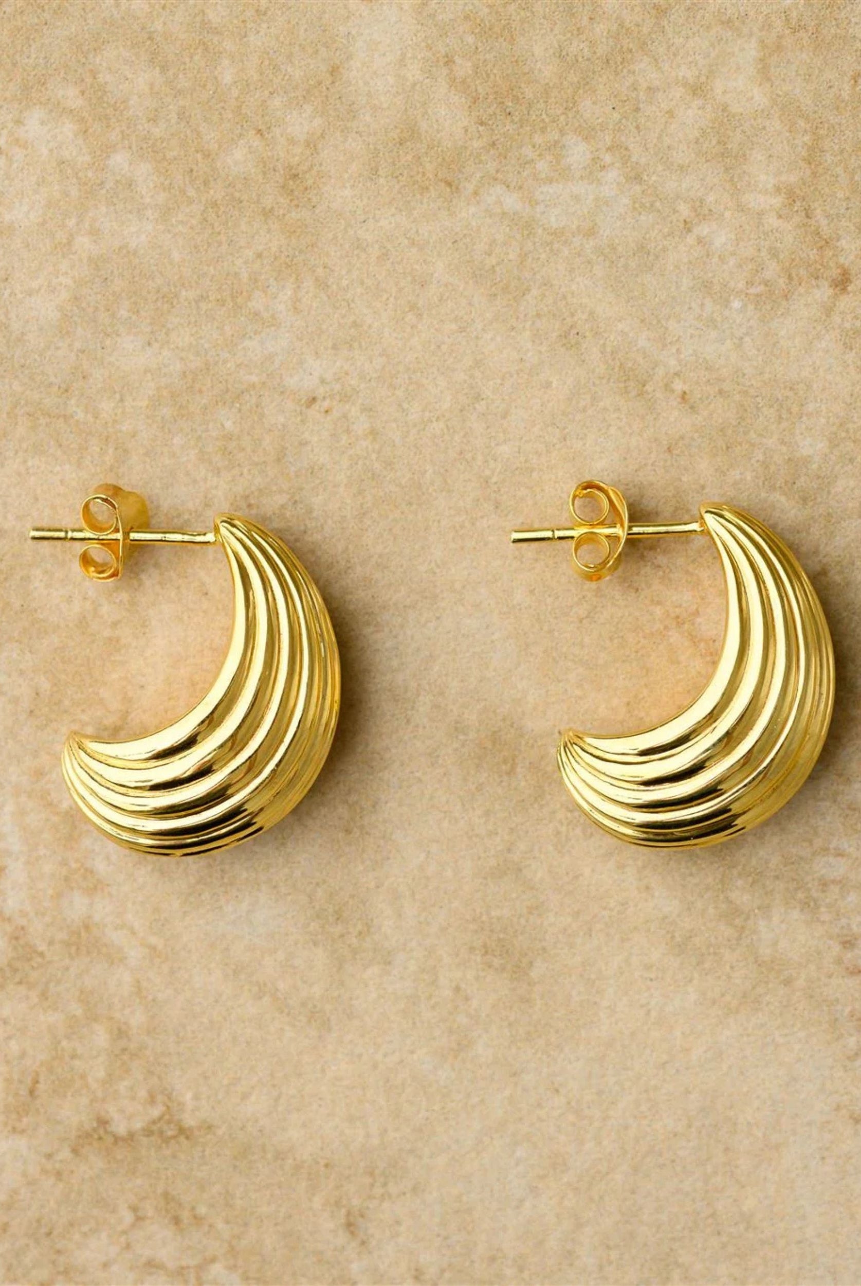 Gold Elodie Earrings from Indigo & Wolfe
