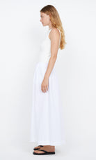Freya Boat Neck Dress White