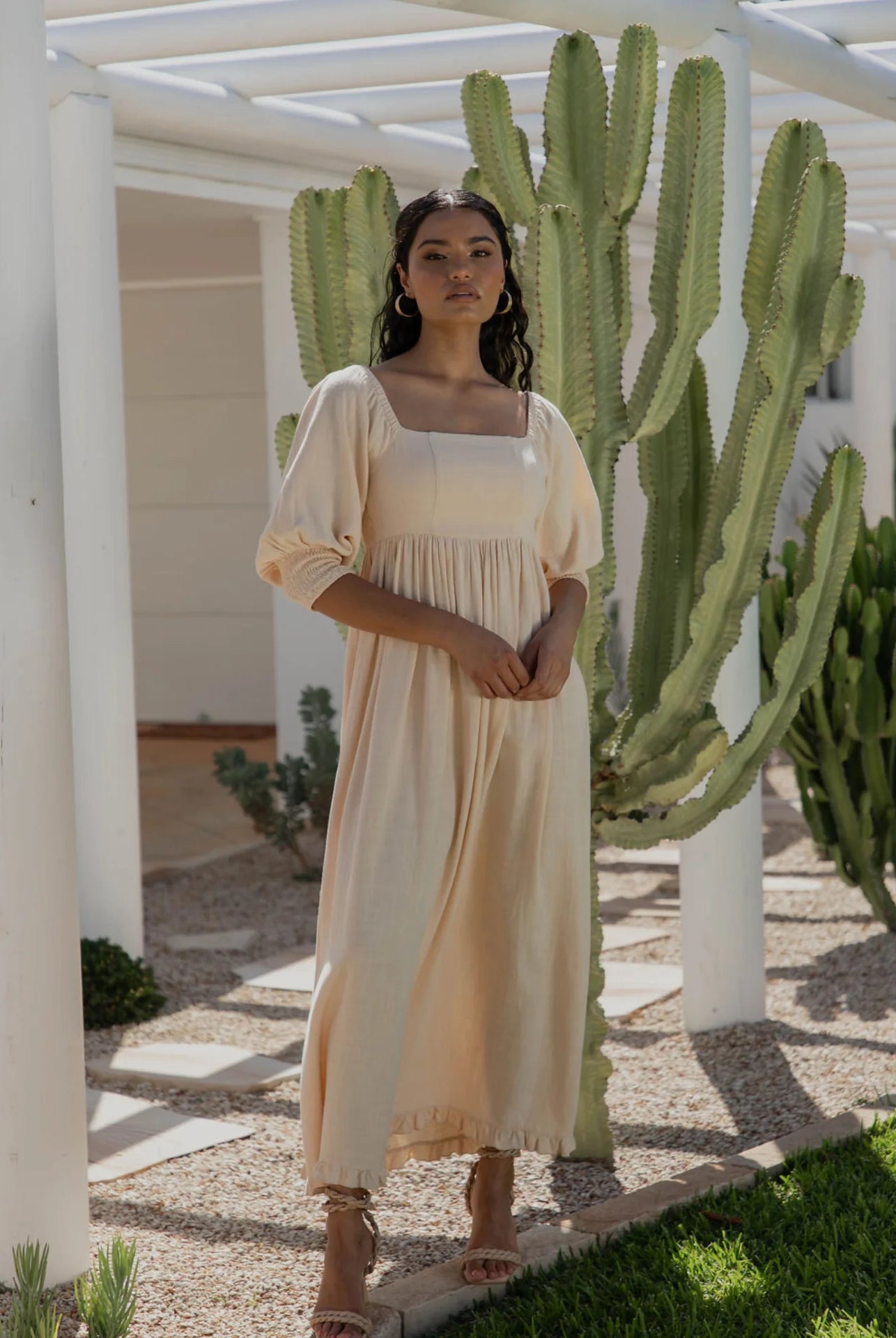 Sand Maxi Dress from Girl and the sun in breathable fabric
