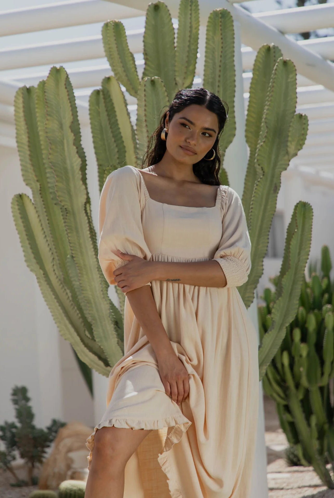 Sand Maxi Dress from Girl and the sun in breathable fabric