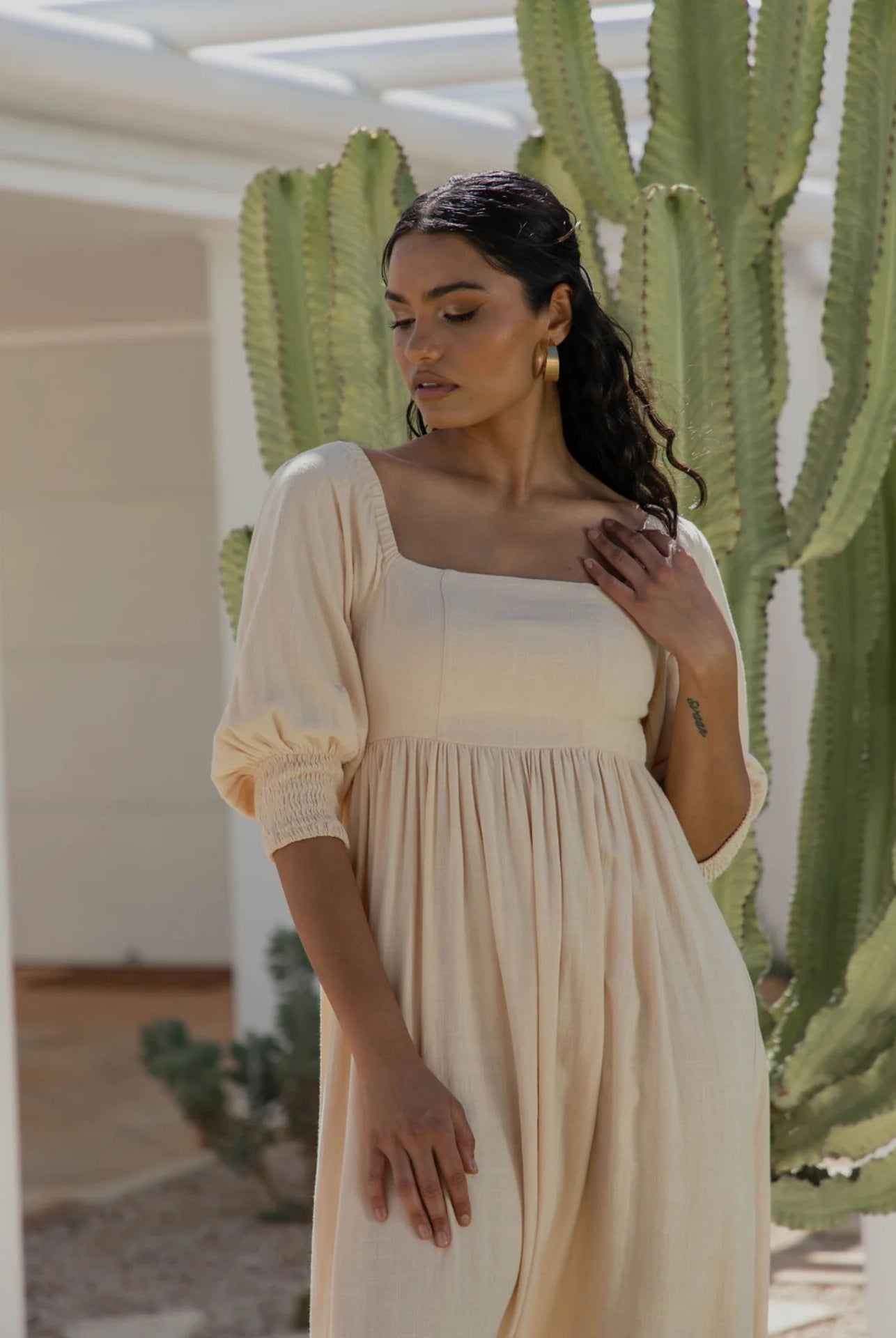 Sand Maxi Dress from Girl and the sun in breathable fabric
