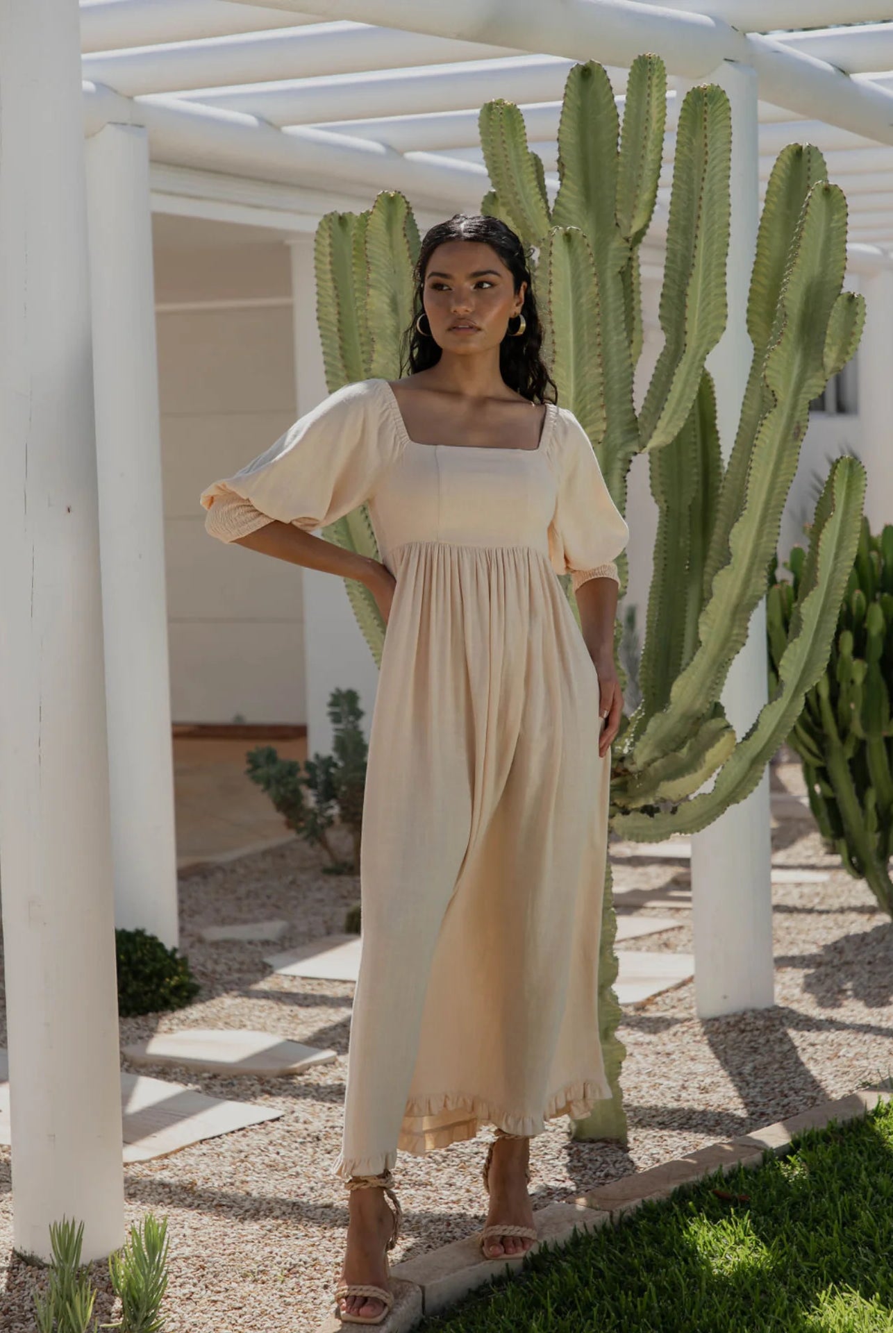 Sand Maxi Dress from Girl and the sun in breathable fabric