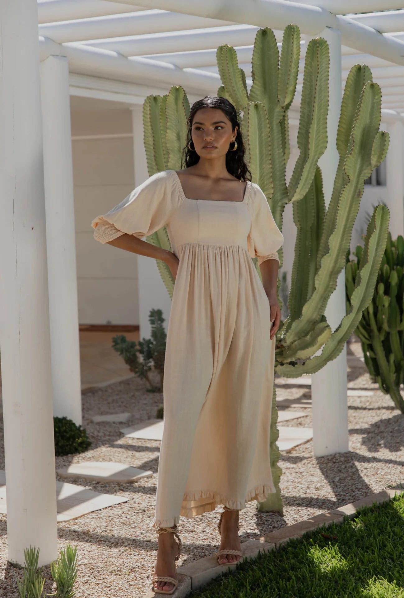 Sand Maxi Dress from Girl and the sun in breathable fabric