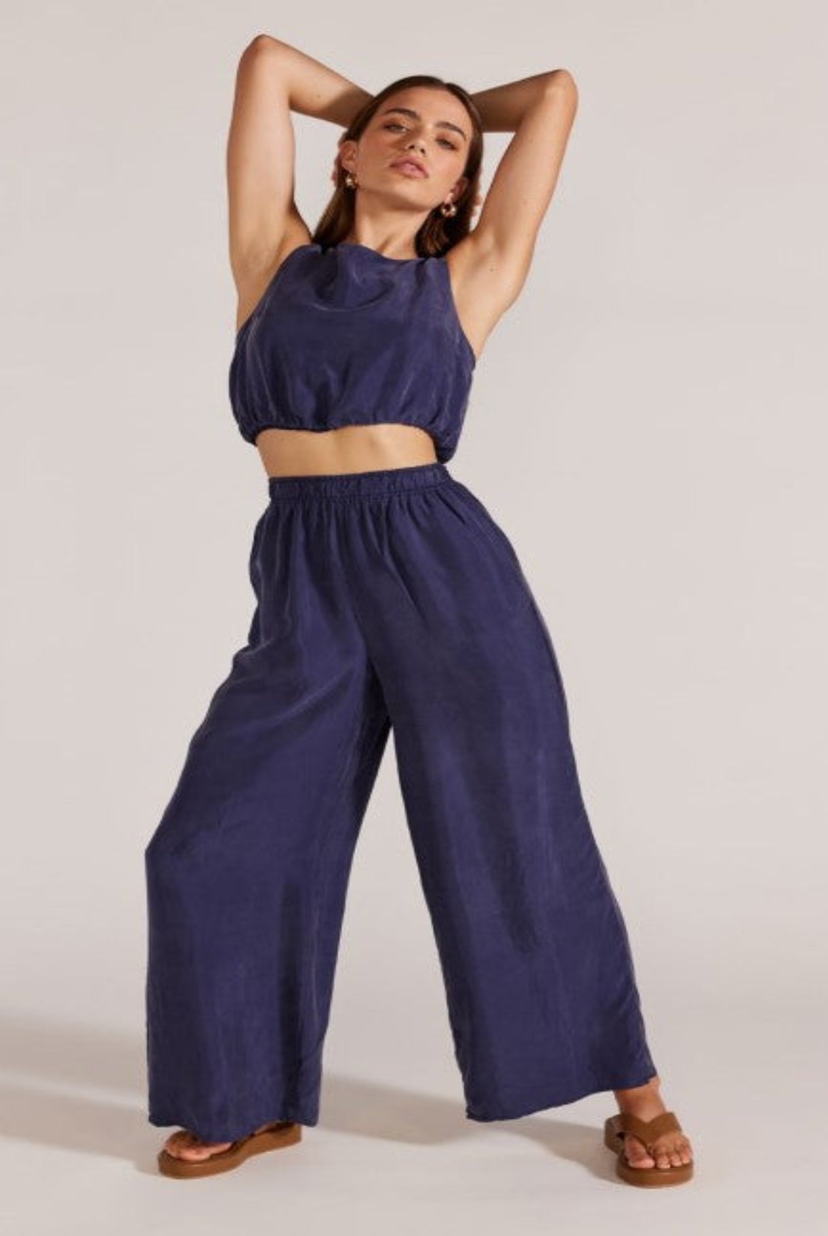 Full Length Navy Blue Pant Set