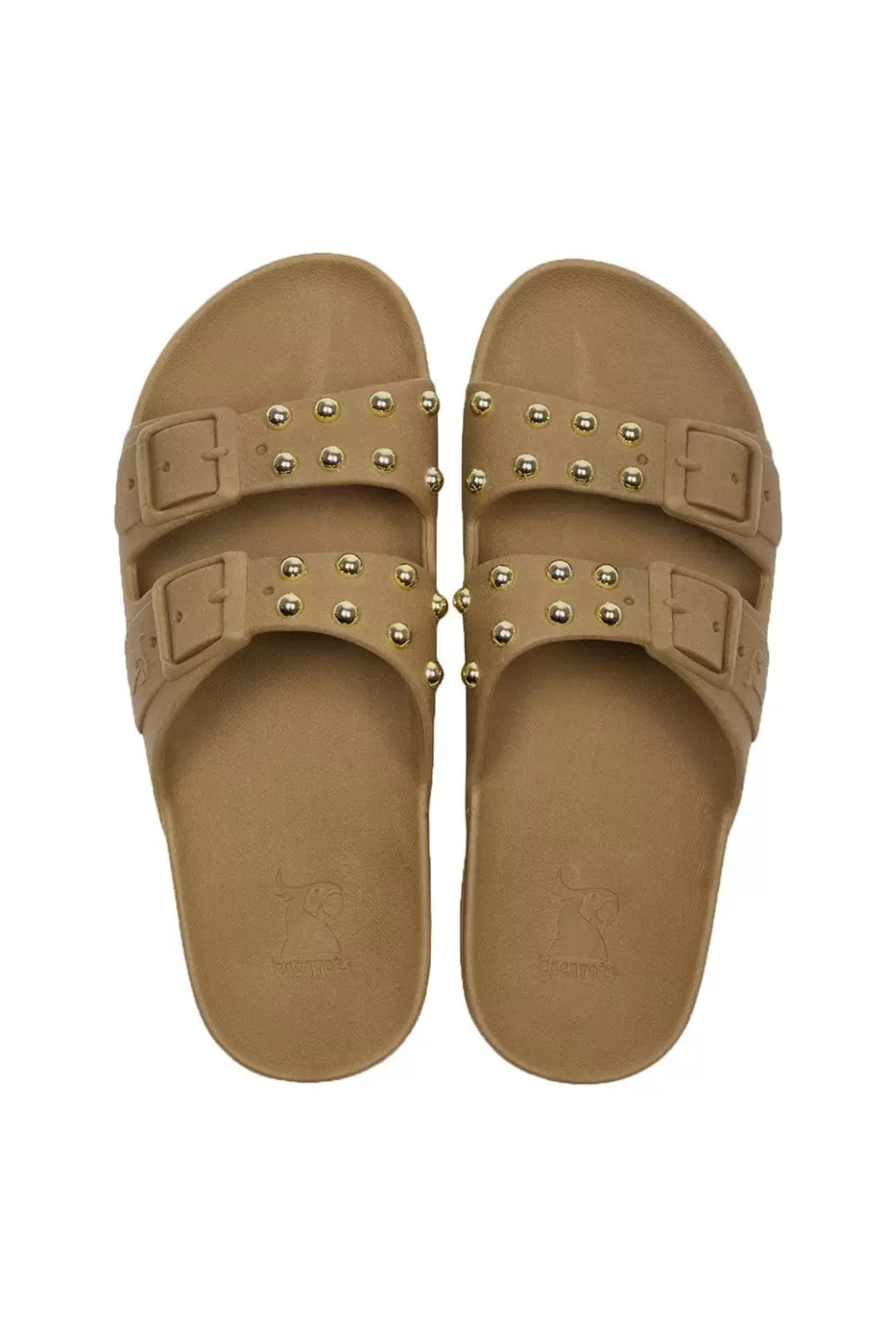 Gold Sandals with Gold Studs