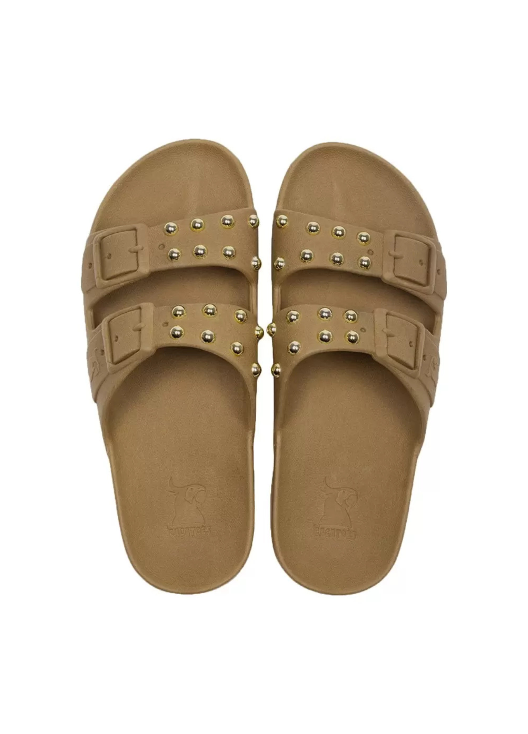 Gold Sandals with Gold Studs