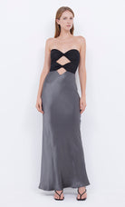 Bec + Bridge Halle Dress Gunmetal/Black